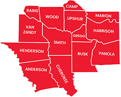 East Texas Map